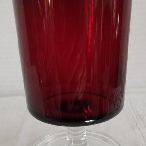Vintage Cristal D'Arques Durand France Cavalier Ruby Glass Wine Glass